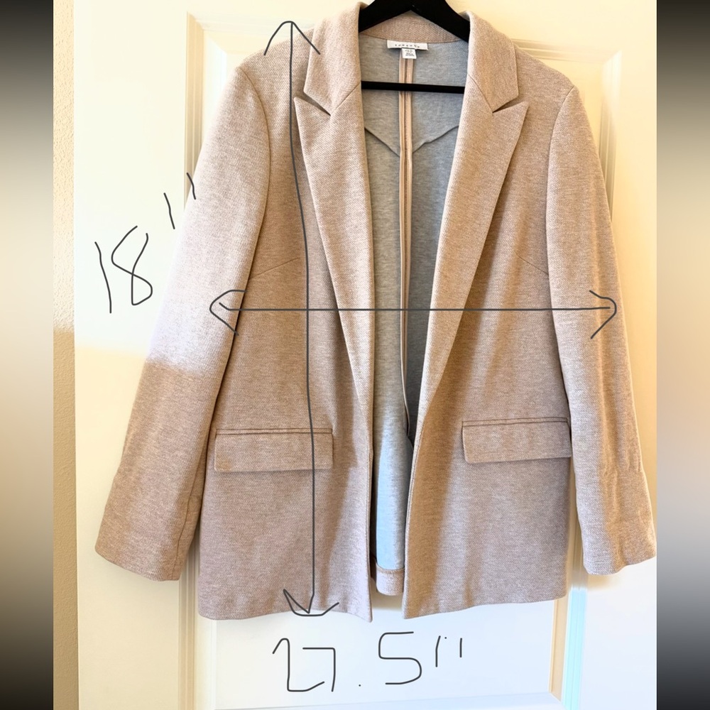Women's Taupe Blazer Jacket - Unbranded